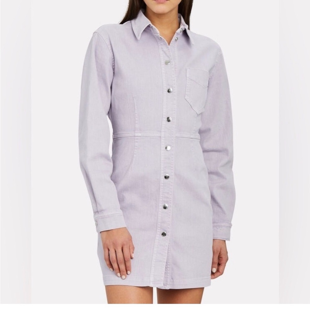 SAMSOE purple Lavender Berth Denim Shirt Dress